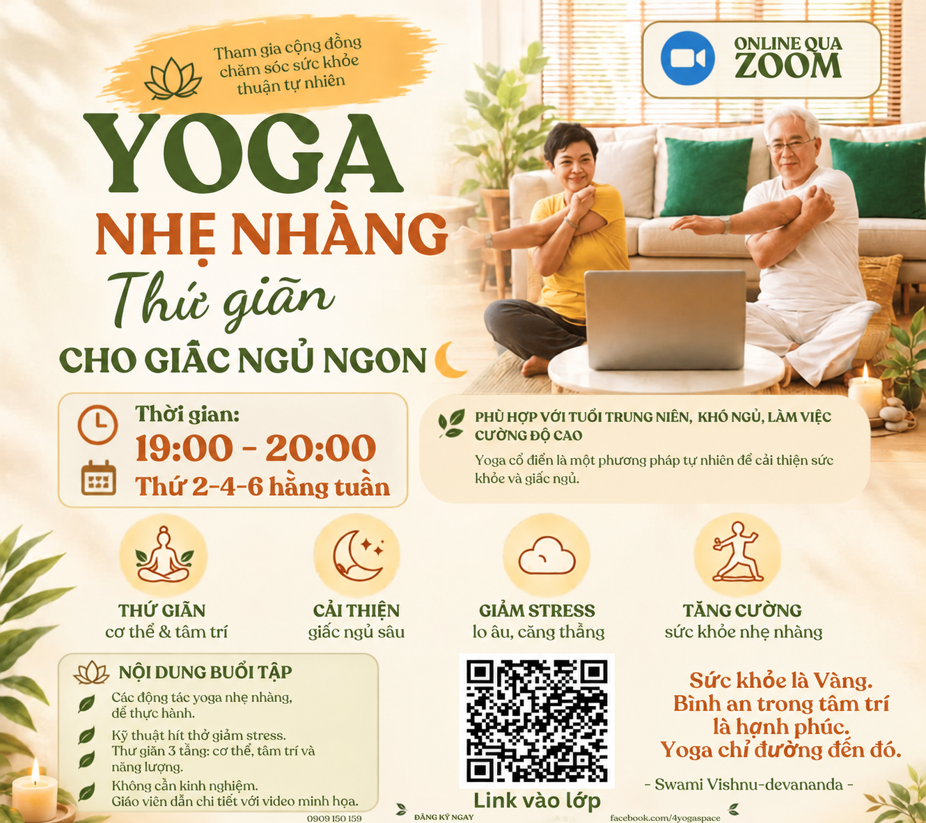 (ONLINE) YOGA NHẸ NHÀNG THƯ GIÃN